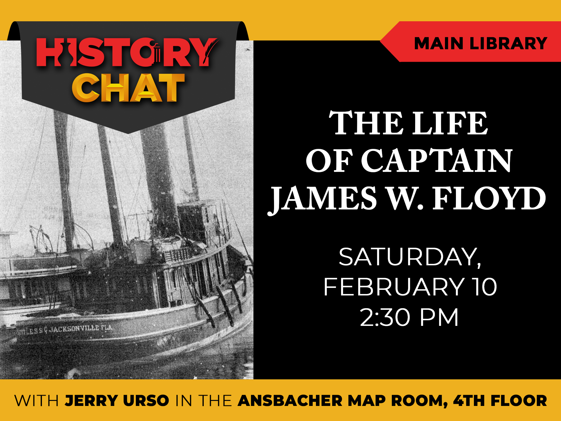 History Chat: The Life of James W. Floyd with Jerry Urso