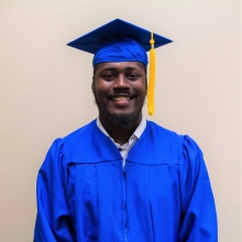 Samson Pickens in a cap and gown