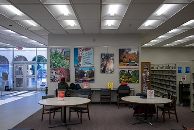 art exhibition wall 1, Murray Hill Branch library