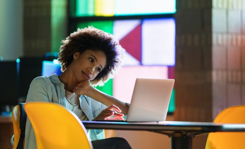 Woman with laptop